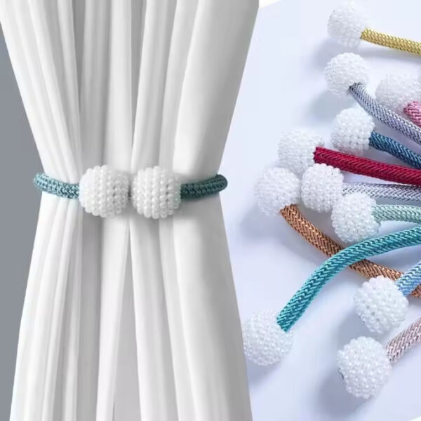 Pearl Magnetic Curtain Clips – 4 Pcs